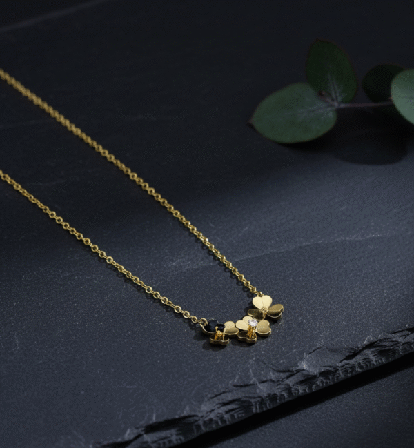 EverBloom Gold Floral Necklace – Anti-Tarnish Chain