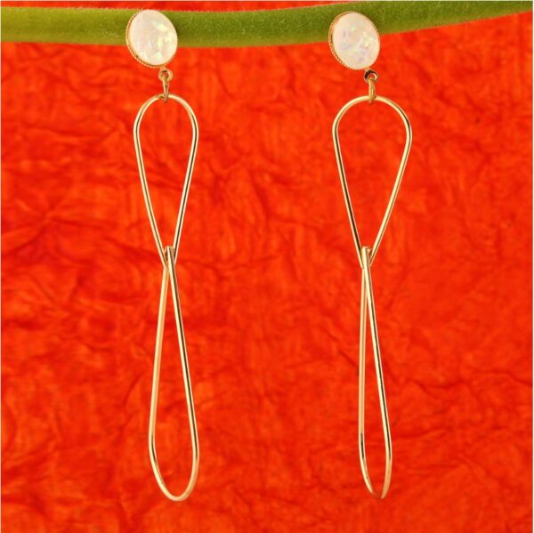 Opalite Stud and Infinity Drop Earrings