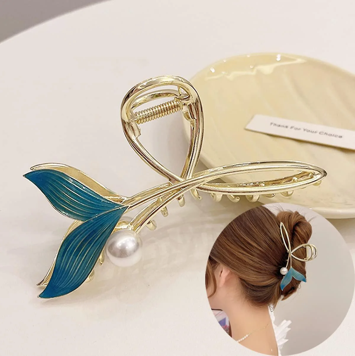 gold-mermaid-tail-claw-clip-enamel-pearl-accent