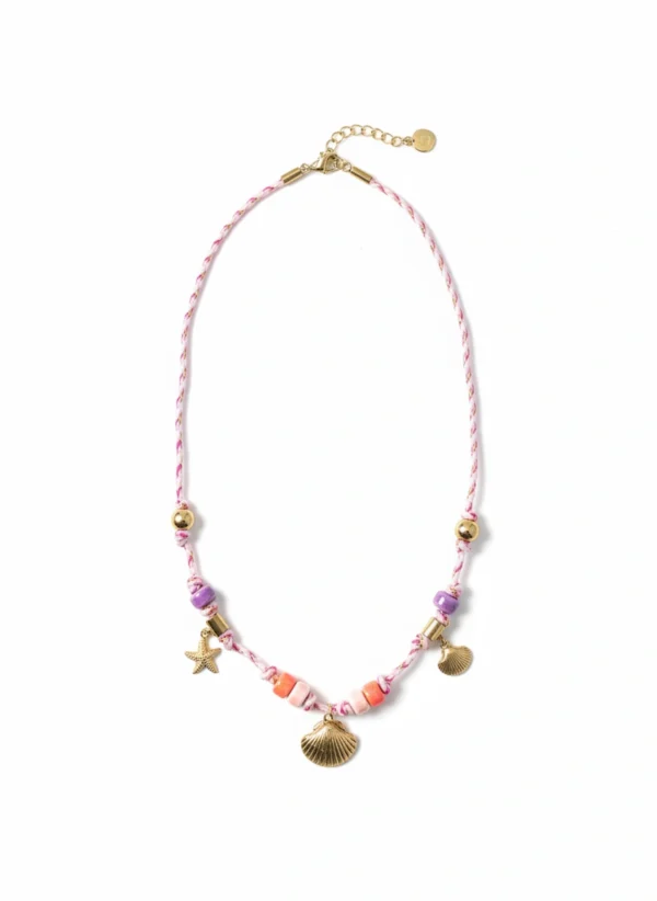 Seashell Dreams Cord Necklace. Anti Tarnish.
