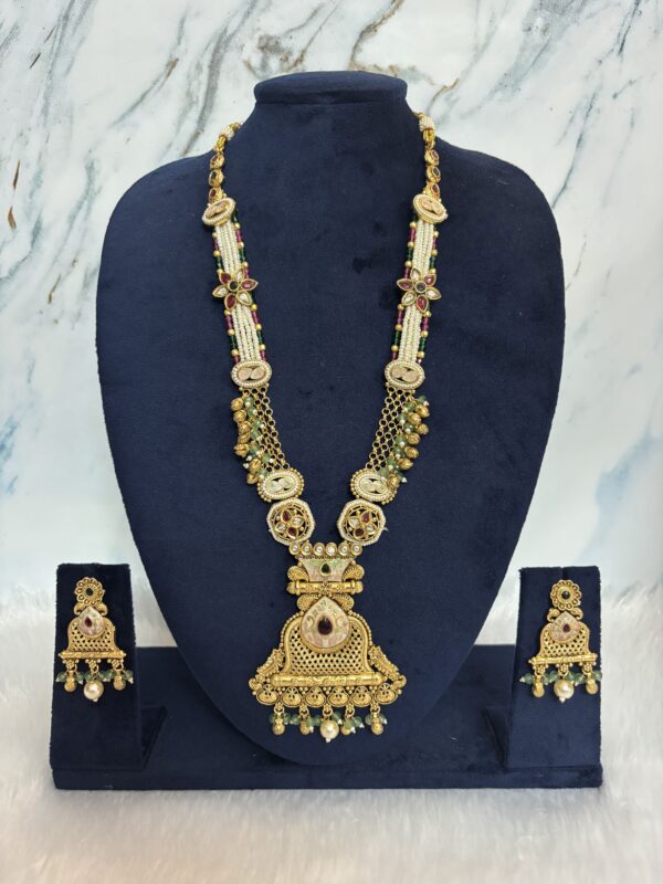Kundan Harmony Temple Elegance Haram Set