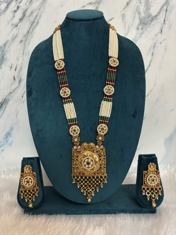 Heritage Mandala Pearl Temple Haram Set