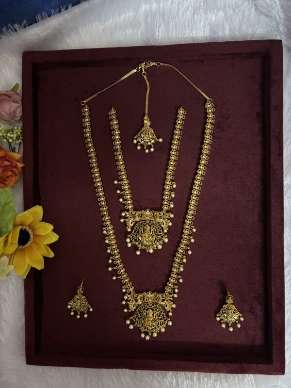 Lakshmi Krupa Antique Temple Necklace & Haram Set