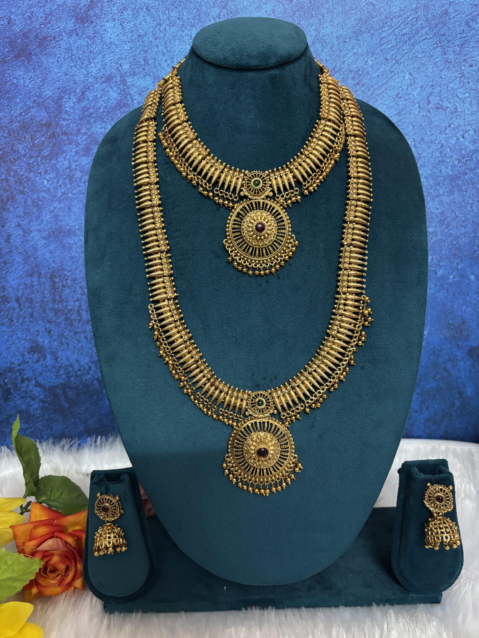 surya-radiance-antique-temple-necklace-haram-set