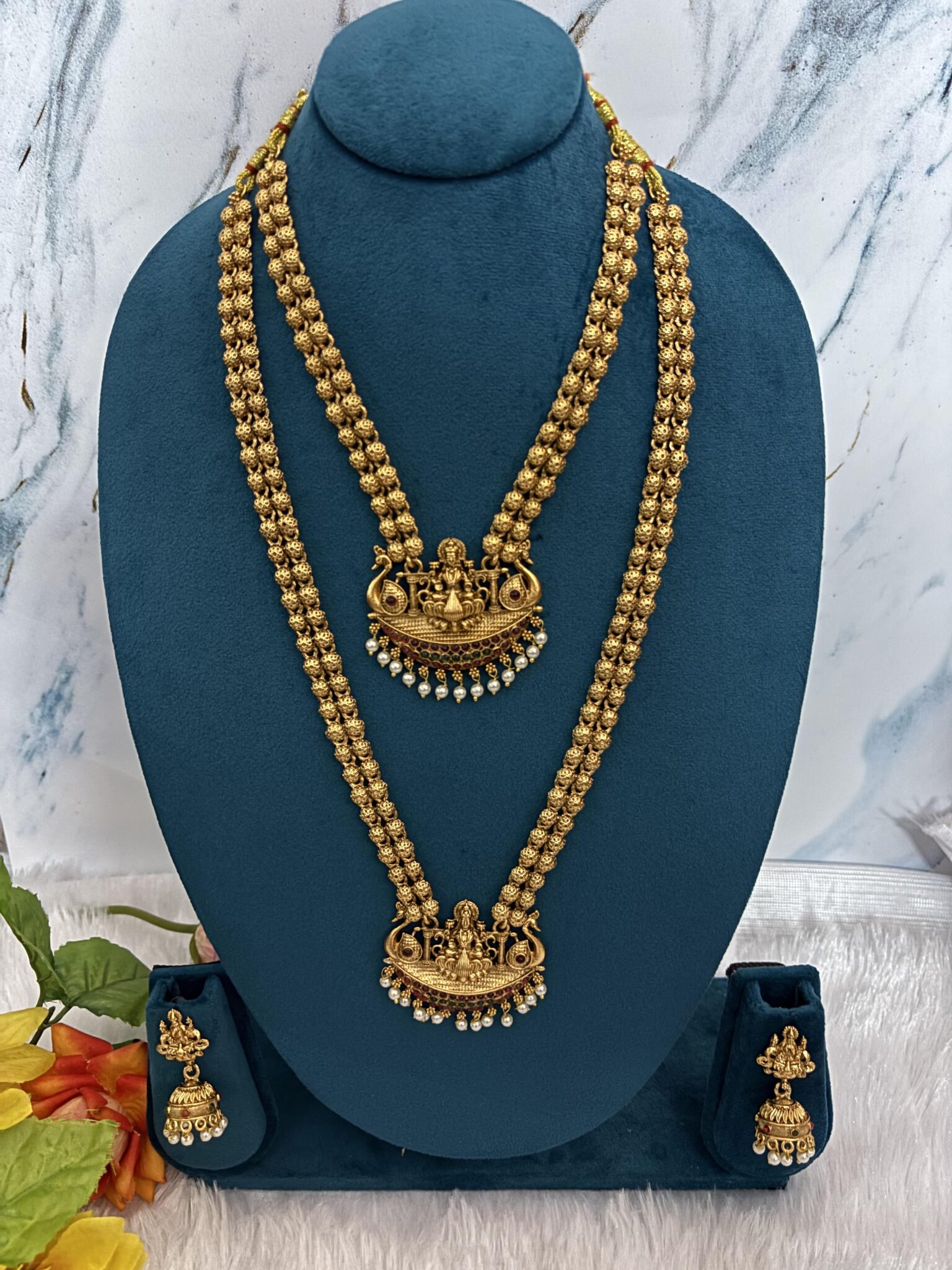 divine-lakshmi-peacock-antique-temple-necklace-haram-set