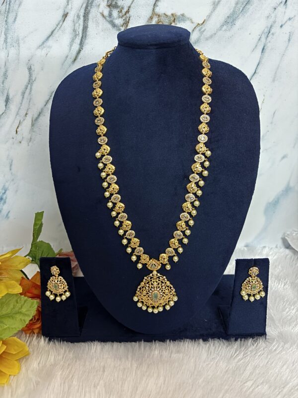 Floral Pearl Antique Haram Set