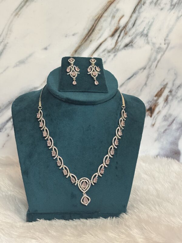 Blush Petal Sparkle Necklace Set