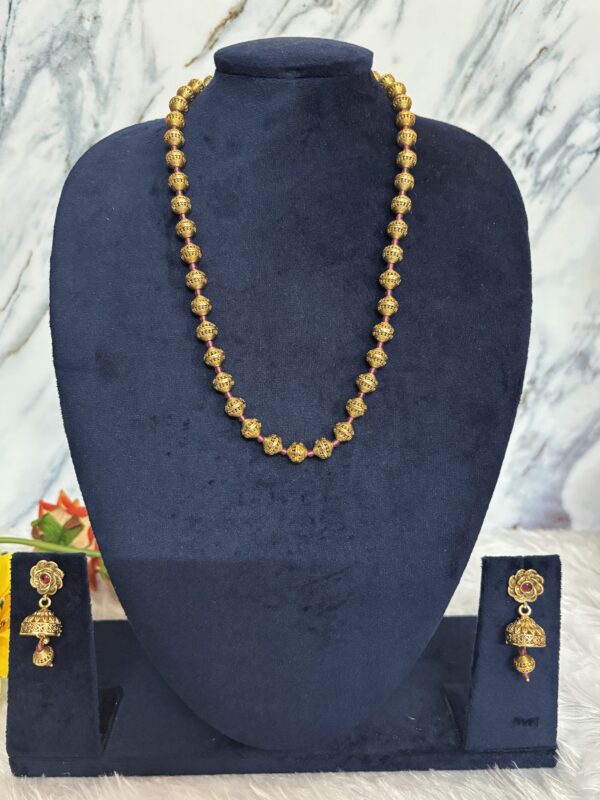 Antique Lakshmi Bead Haram Set