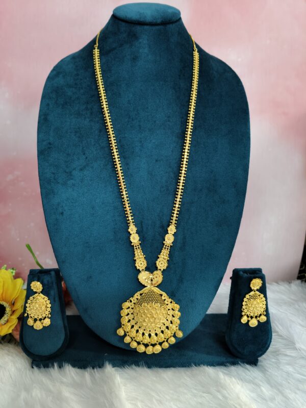 Pranika Traditional Lakshmi-Patti Gold Haram Set - 2gm Gold