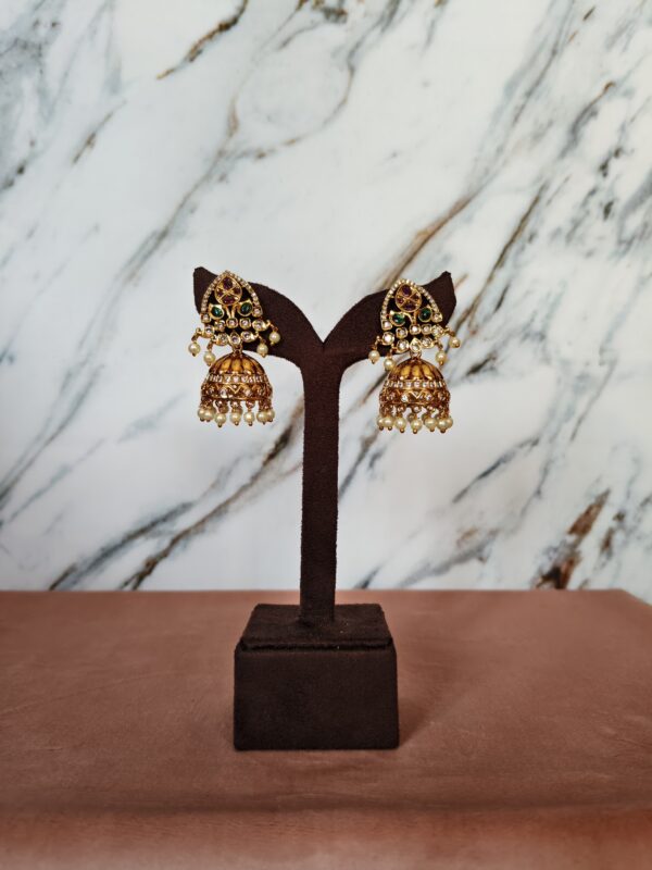 Regal Dome Stone Jhumkas