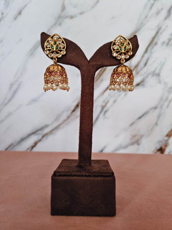 Elegant Pearl Drop Jhumkas