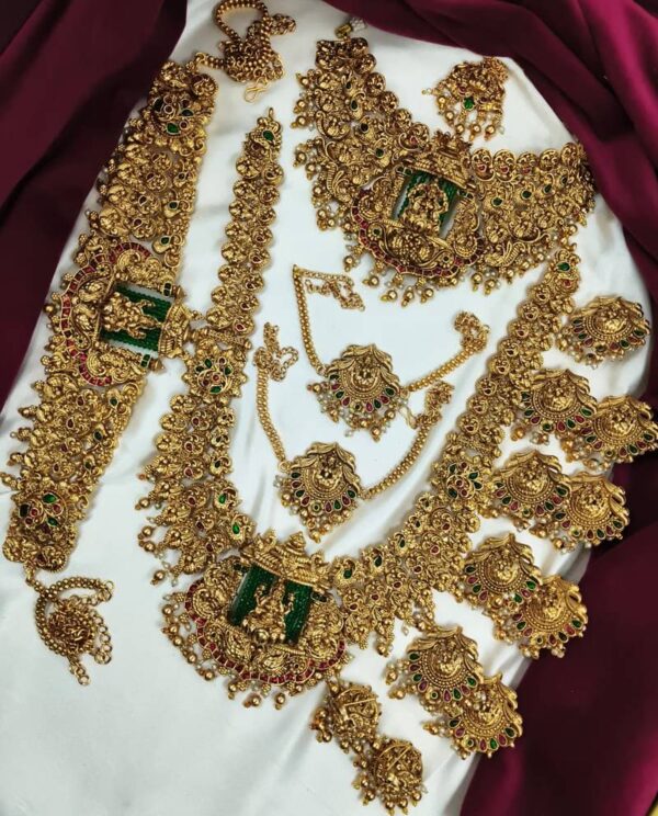 Emerald Temple Lakshmi Grand Bridal Set