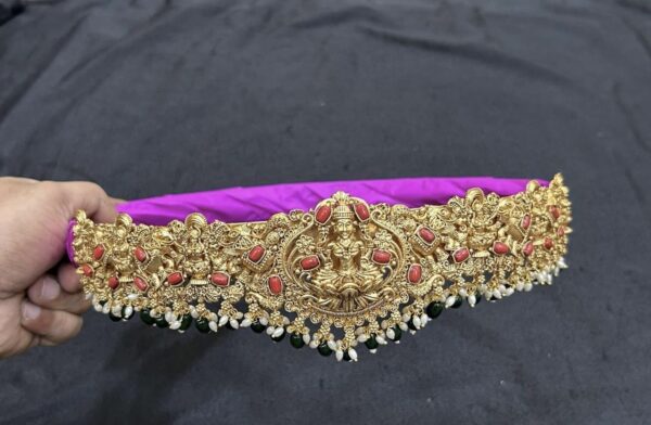 Trinity Lakshmi Emerald Pearl Vaddanam